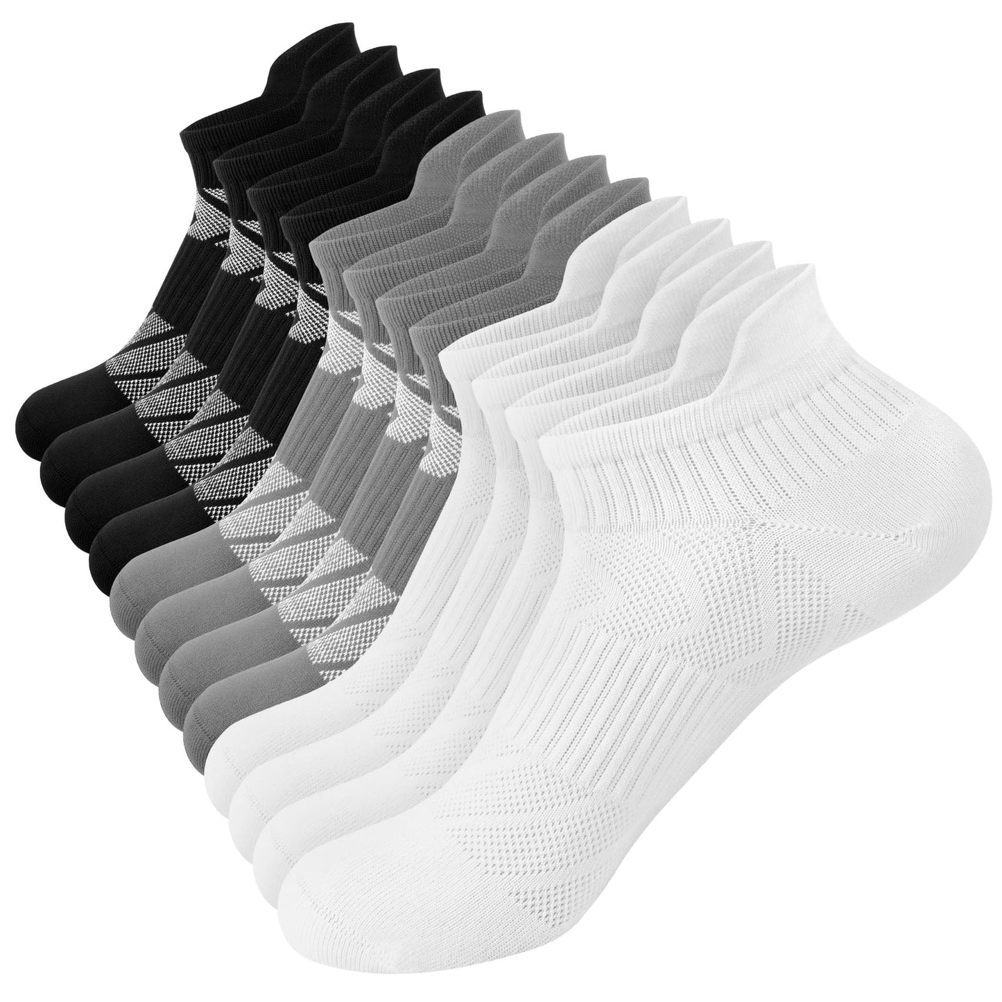 Smilooen Womens Ankle Socks Low Cut Athletic Running Breathable Socks for Women 6 Pairs