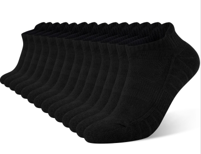 Smilooen Athletic Ankle Mens Socks Cushioned Low Cut Socks for Men Black Ankle Socks Value Pack 14 Pairs