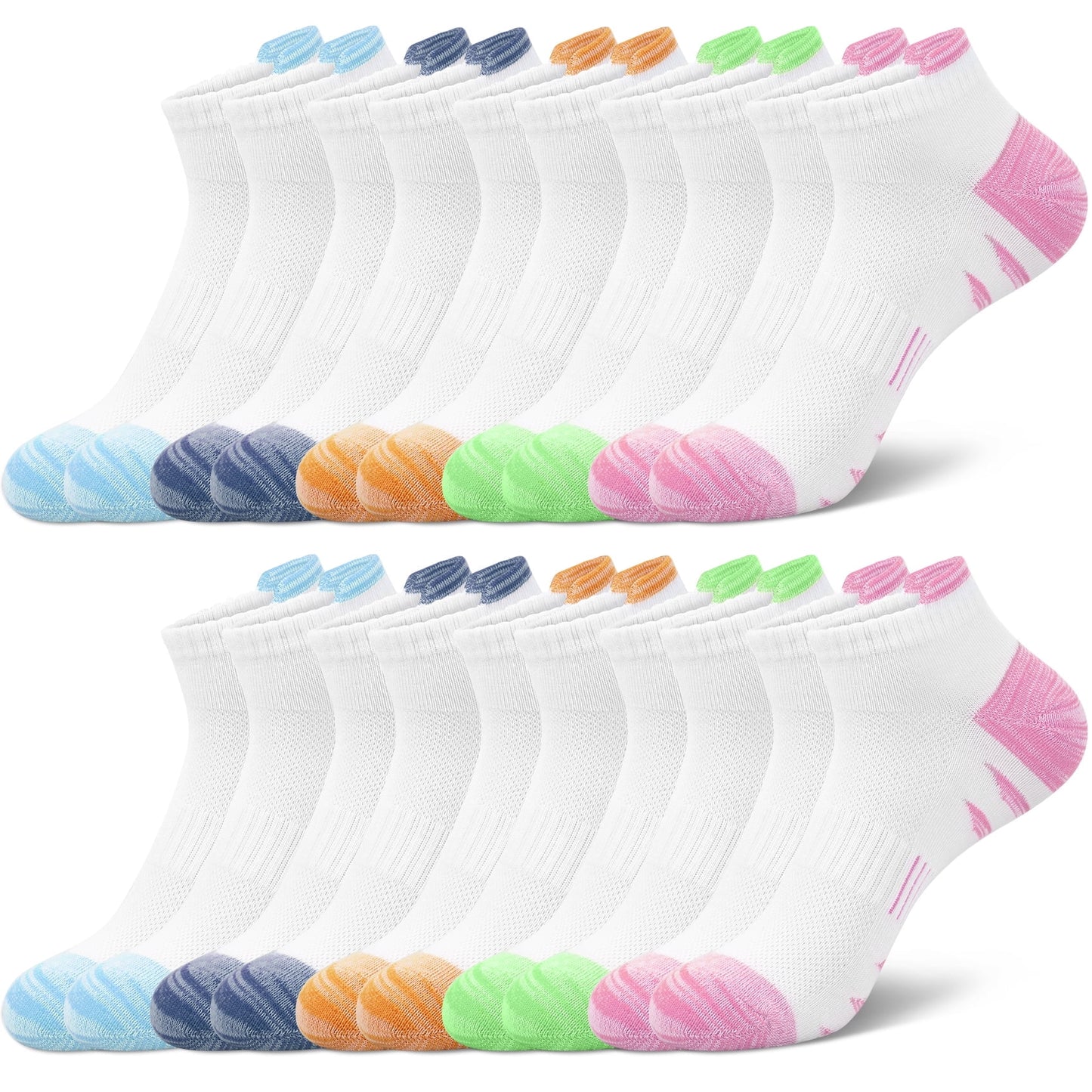 Smilooen Women's Ankle Socks Low Cut Running Athletic Socks for Ladies, 10-Pack