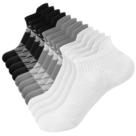 Smilooen Womens Ankle Socks Low Cut Athletic Running Breathable Socks for Women 6 Pairs